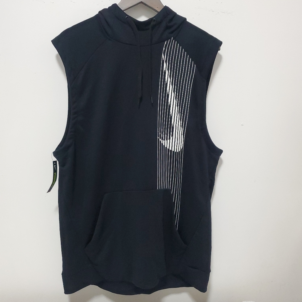 Nike Dri-Fit Men's Sleeveless Training Hoodie Black Large